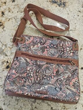Sakroots Artist Circle Flat Crossbody, Cotton Coated Canvas